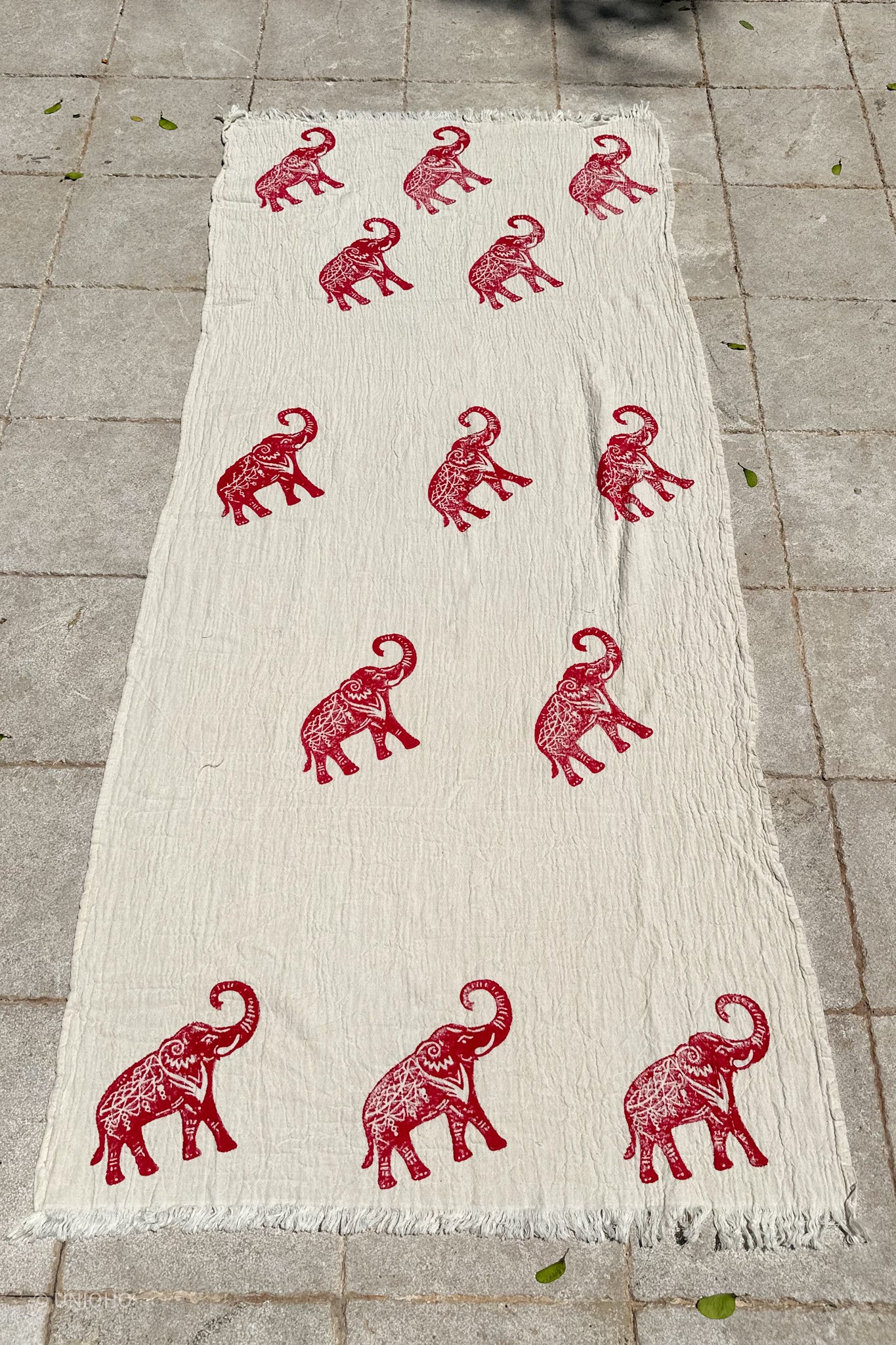 Beach Towel, Pestamal, Red Palm Tree