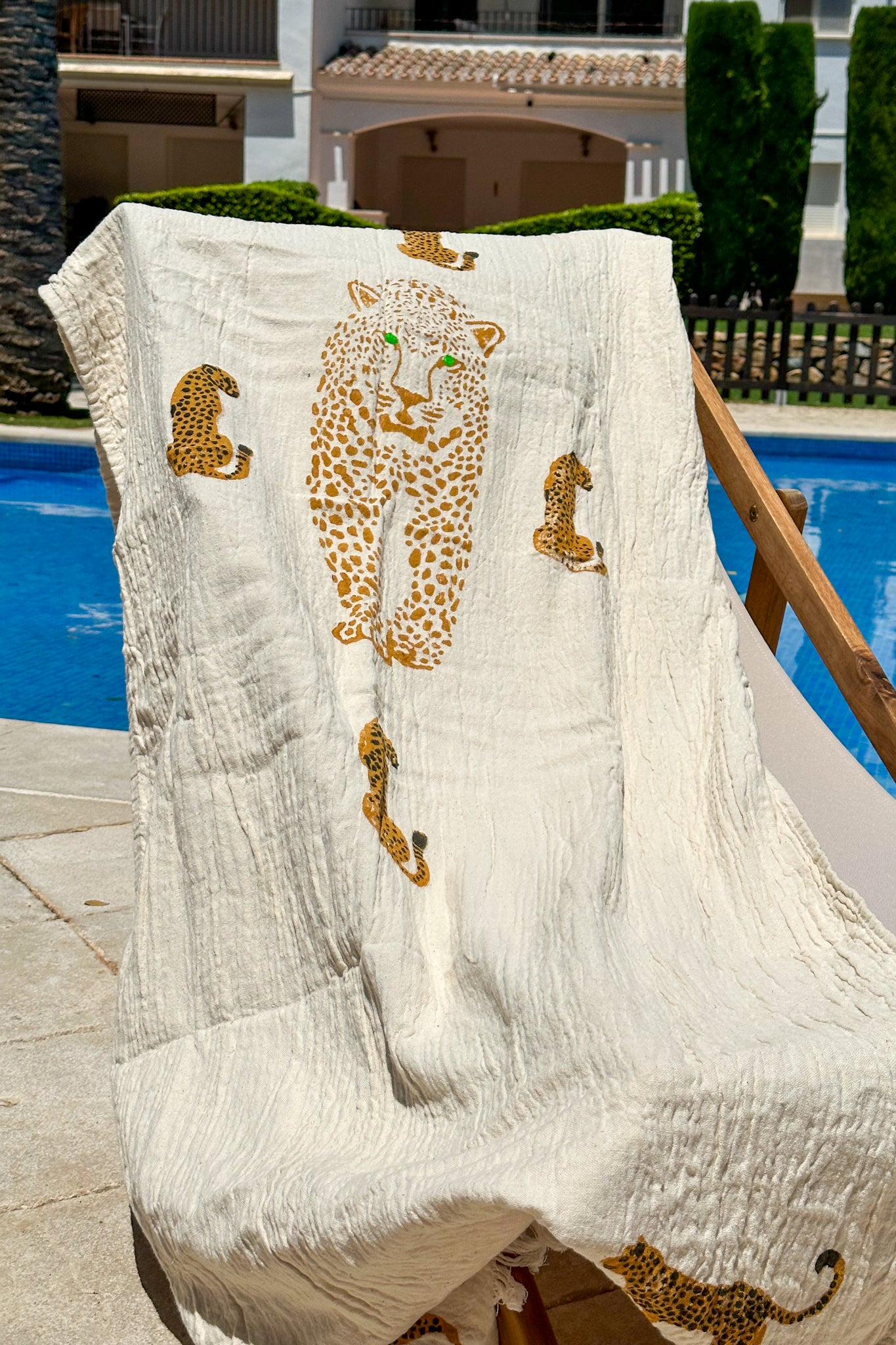 Beach Towel, Pestamal, Red Palm Tree