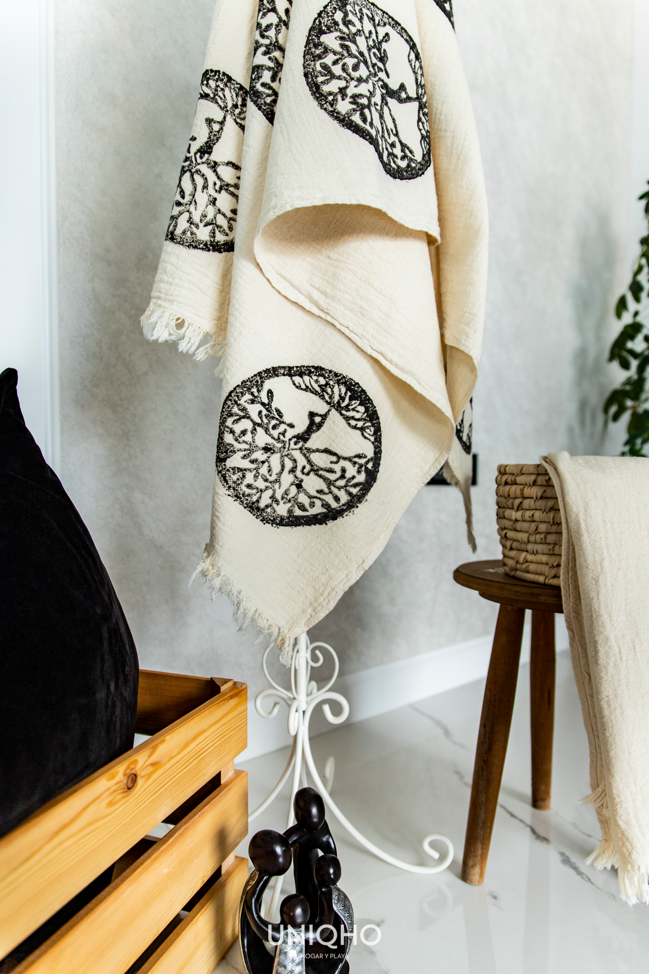 Pestamal, Beach Towel, Woodblock Printing, Tree of Life