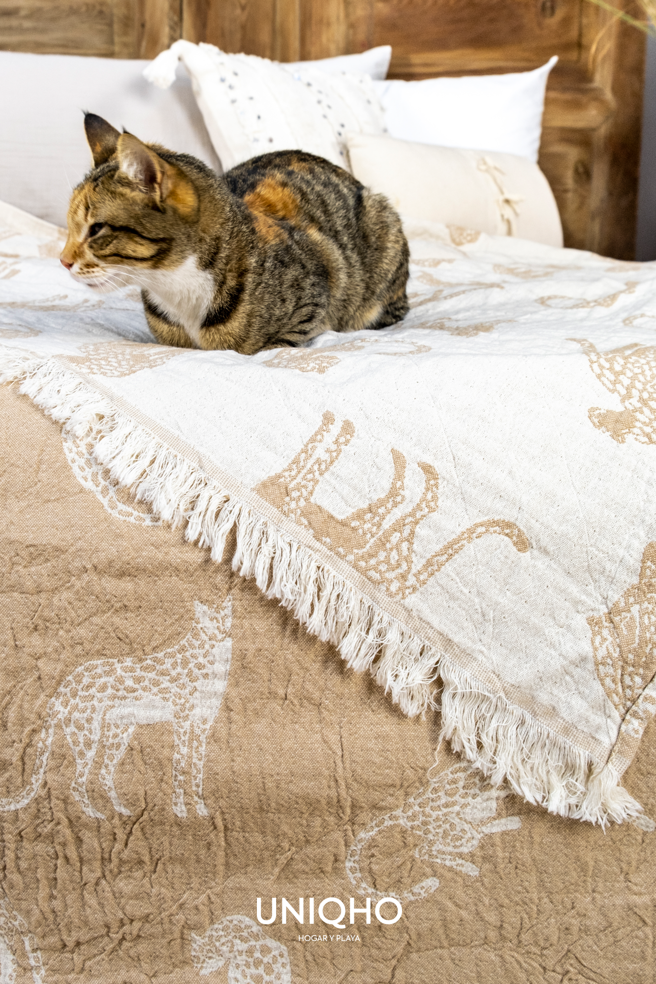 Bedspread, Quilt, Leopard, Beige