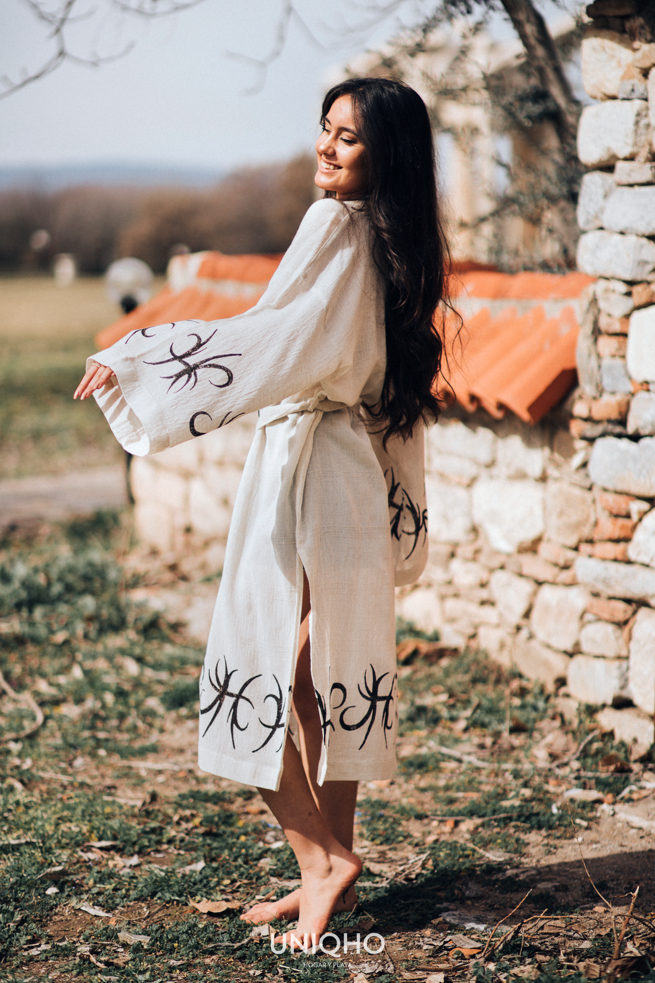Long Kimono, Beachwear, Letter H