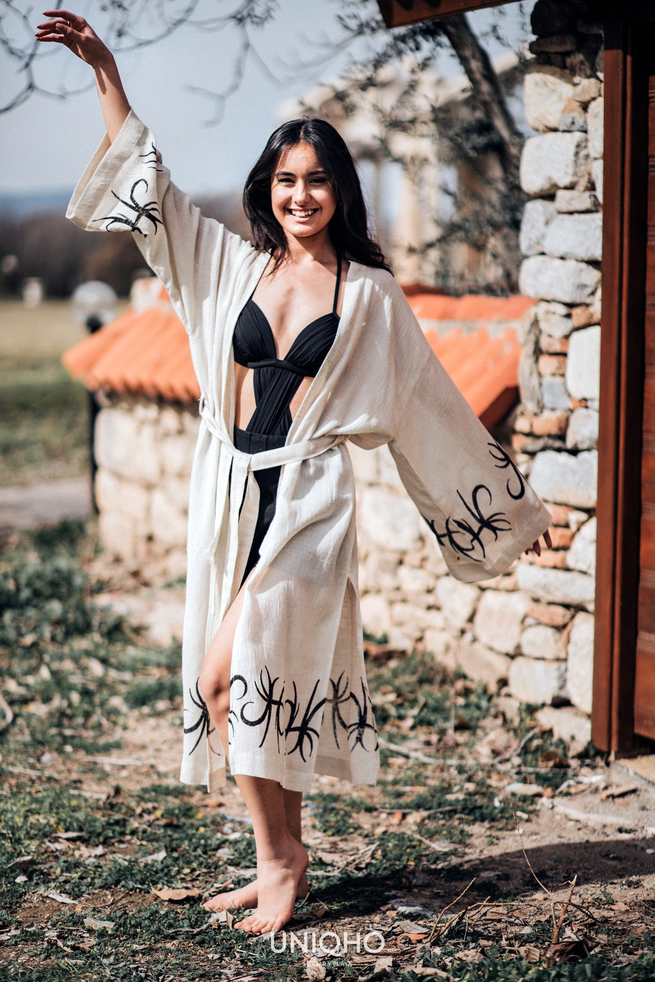Long Kimono, Beachwear, Letter H