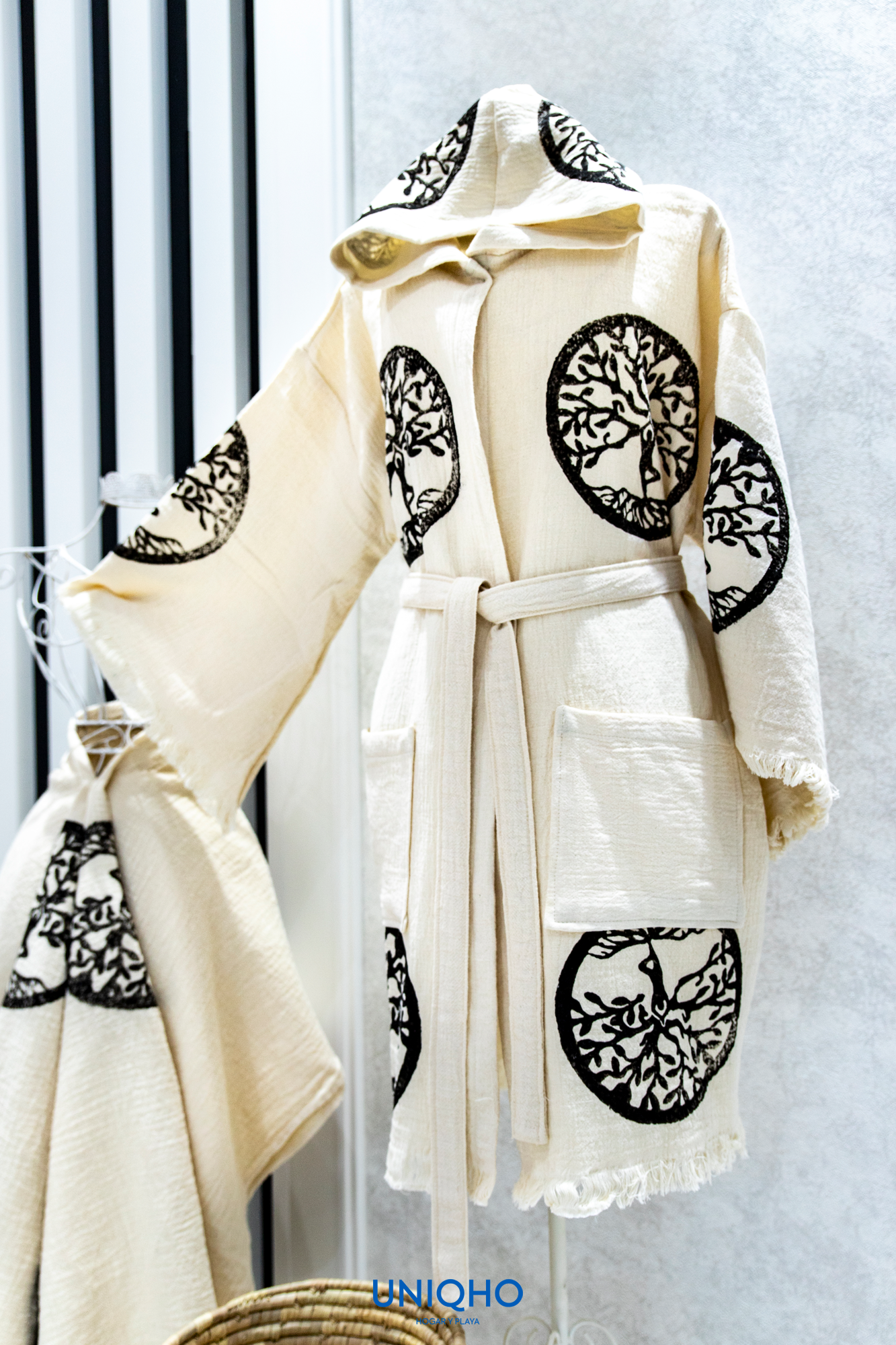 Kimono, Bathrobe, Woodblock Print, The Tree of Life