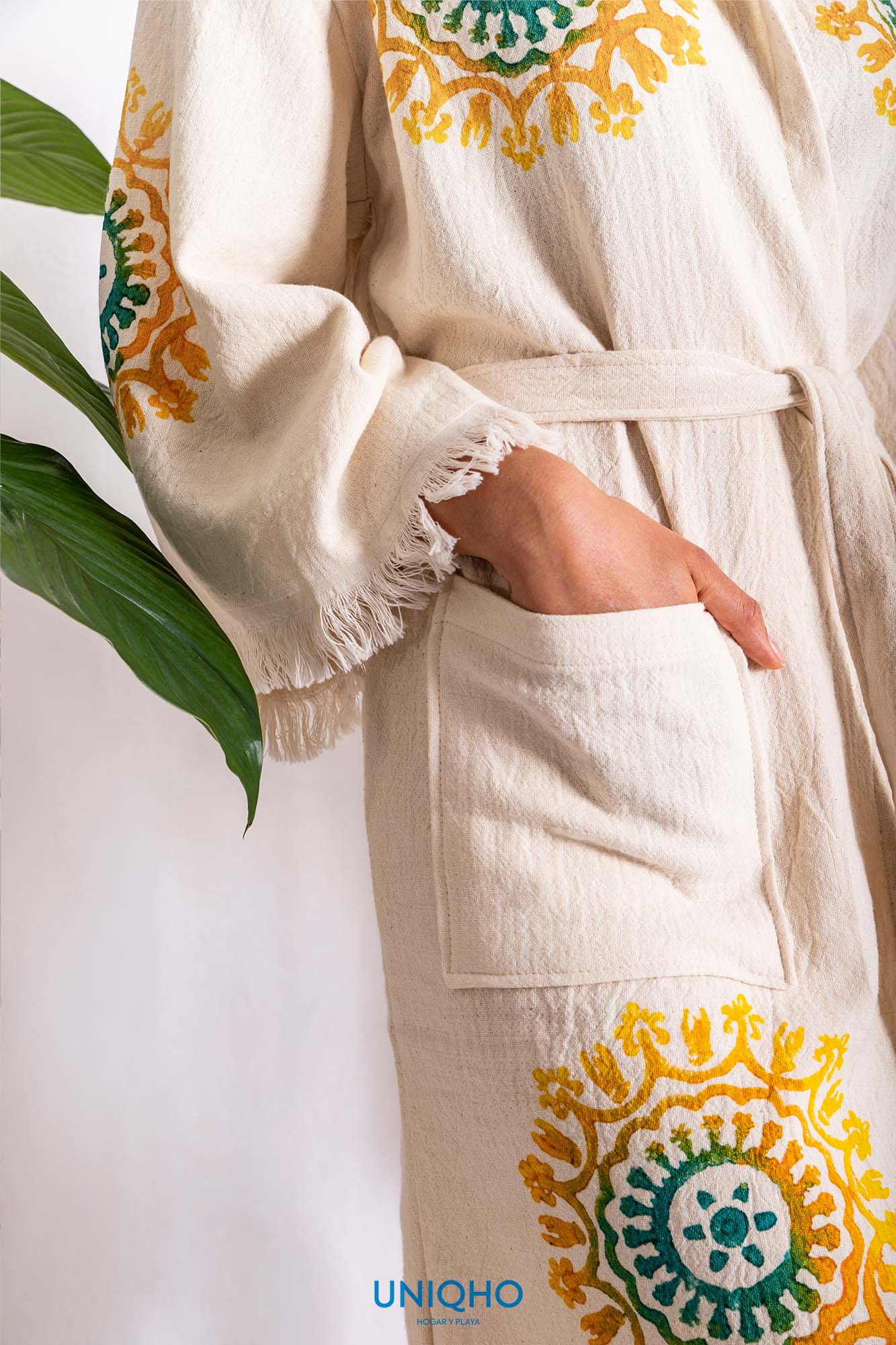 Kimono, Bathrobe, Woodblock Printing, Mandala