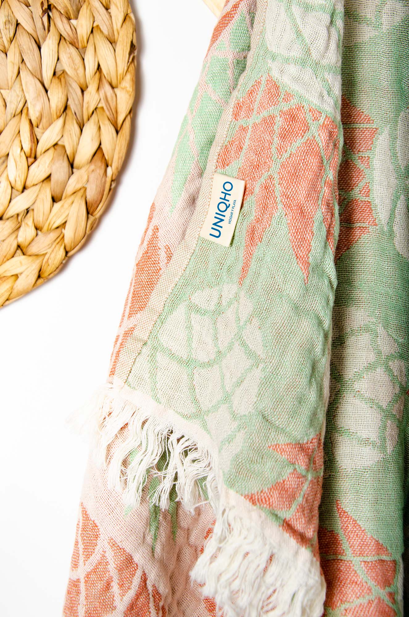 Pestamal, Beach Towel, Pineapple, Mint, Brown